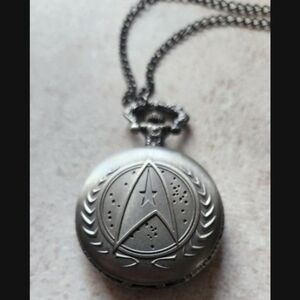 New star trek pocket watch with clip chain